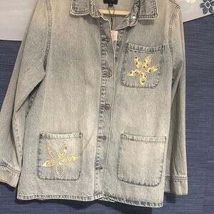 Embroidered Floral Denim Jacket